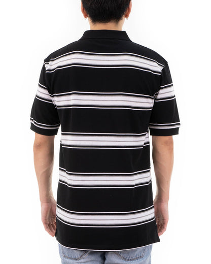 ALL POLO | Classic Striped Polo Shirt - Premium Cotton Blend Short Sleeve Polo
