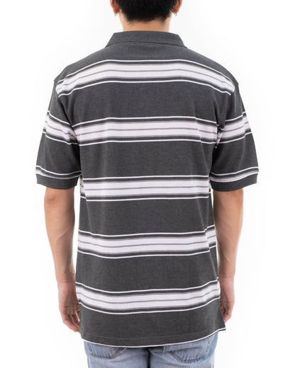 ALL POLO | Classic Striped Polo Shirt - Premium Cotton Blend Short Sleeve Polo
