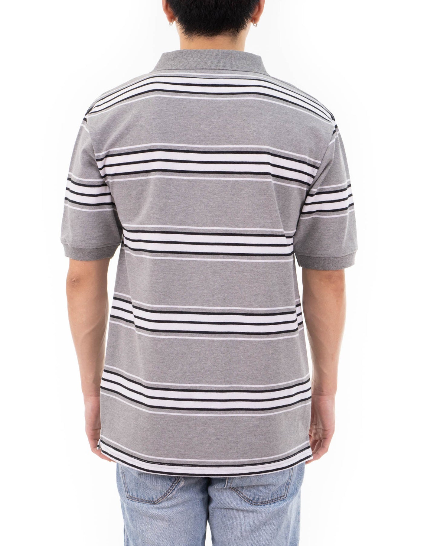 ALL POLO | Classic Striped Polo Shirt - Premium Cotton Blend Short Sleeve Polo