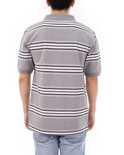 ALL POLO | Classic Striped Polo Shirt - Premium Cotton Blend Short Sleeve Polo