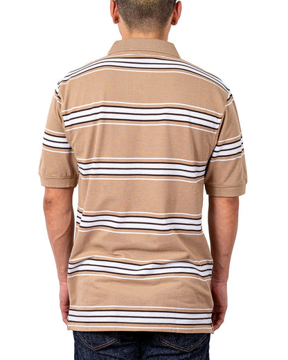 ALL POLO | Classic Striped Polo Shirt - Premium Cotton Blend Short Sleeve Polo