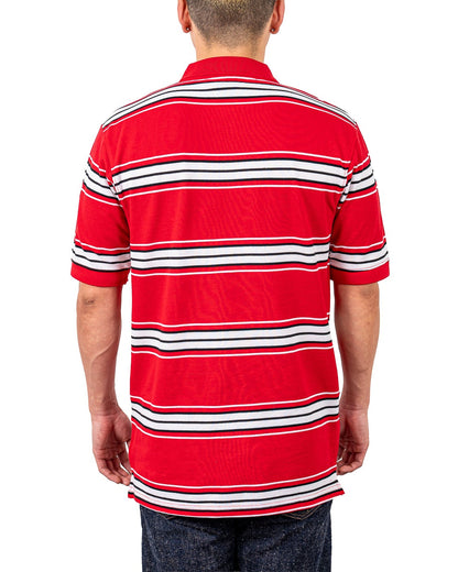 ALL POLO | Classic Striped Polo Shirt - Premium Cotton Blend Short Sleeve Polo