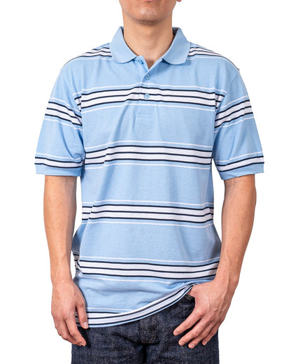 ALL POLO | Classic Striped Polo Shirt - Premium Cotton Blend Short Sleeve Polo